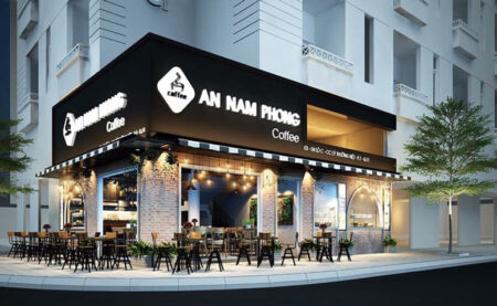 Thiết kế quán cà phê Nam Phong, phong cách châu  Âu hiện đại
