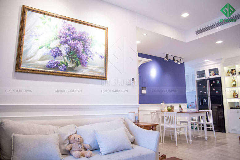 Thiết kế nội thất căn hộ 2 phòng ngủ với bàn ăn nhẹ nhàng, tinh tế