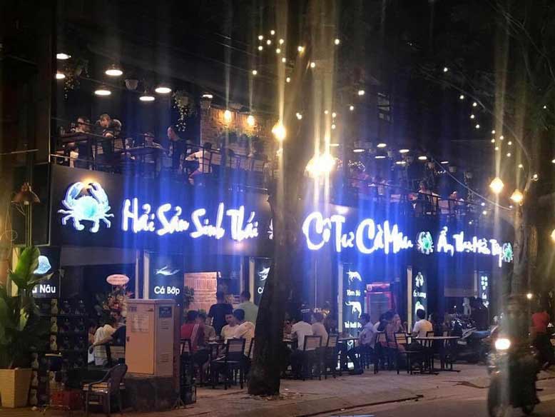 Thiết kế quán ăn hải sản sinh thái cô Tư Cà Mau với không gian rộng rãi