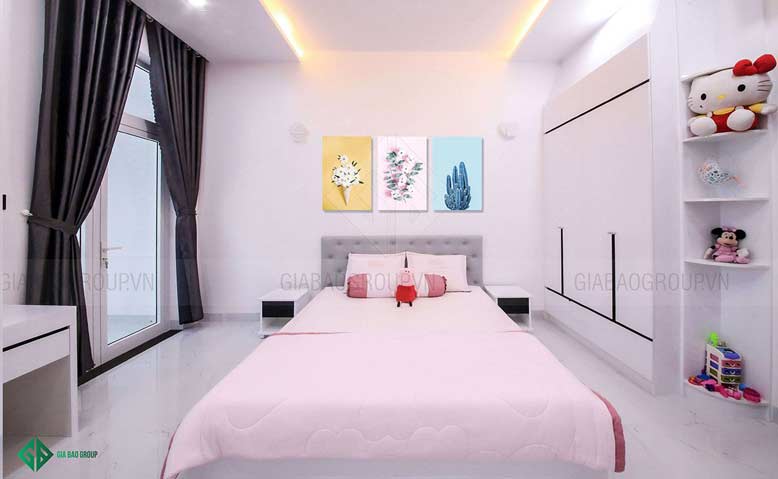 Phòng ngủ em bé của mẫu nhà phố đẹp 3 tầng