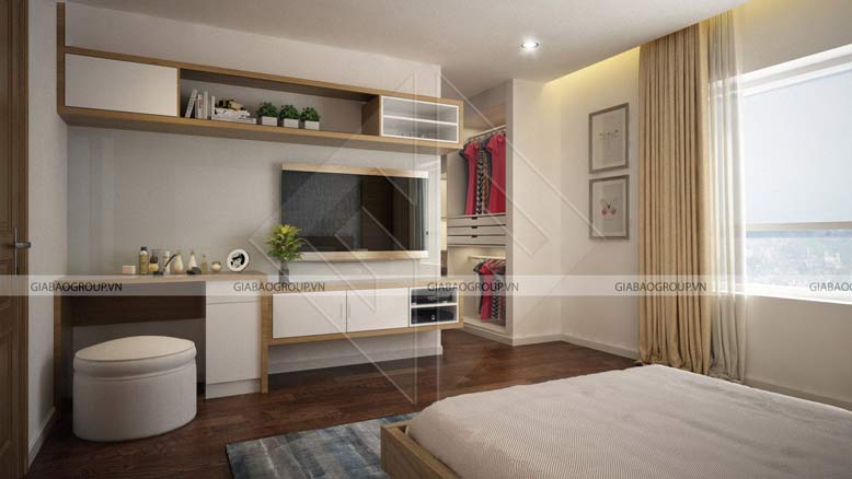 Thiết kế nội thất biệt thự mái thái cho phòng ngủ tại Long An