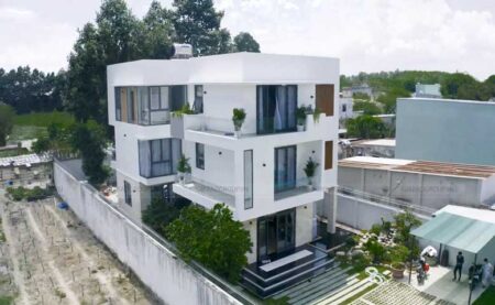 Thiết kế nhà phố đẹp 3 tầng hiện đại, thời thượng tại Củ Chi