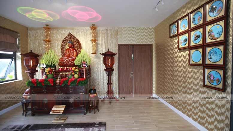 Phòng thờ của nhà phố đẹp 3 tầng