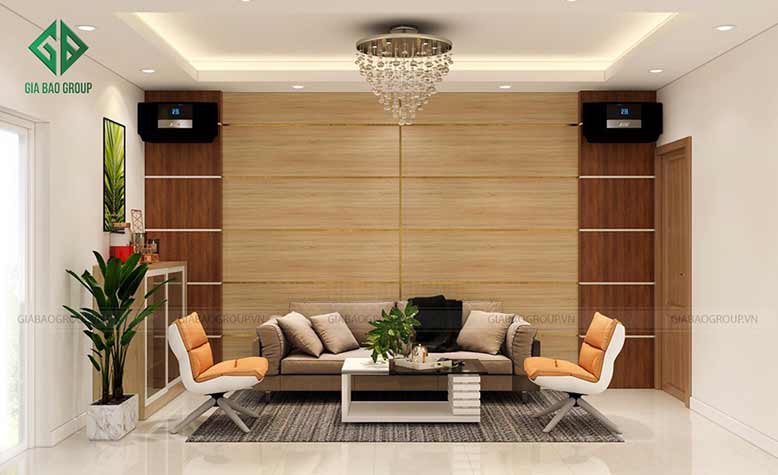 Phòng sinh hoạt chung của nhà 1 trệt 1 lầu