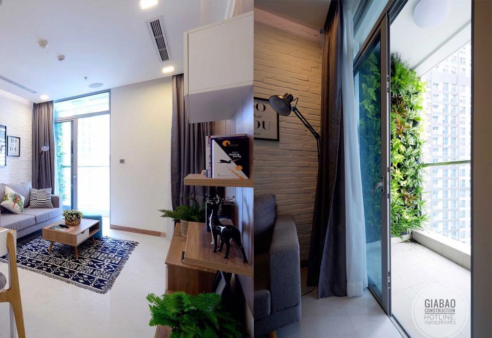 Thi công nội thất căn hộ chung cư cho ban công