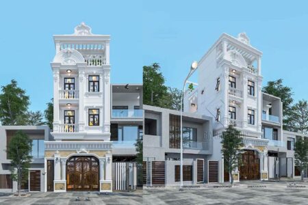 Tổng hợp những mẫu thiết kế nhà phố tân cổ điển sang trọng, tinh tế và quyến rũ
