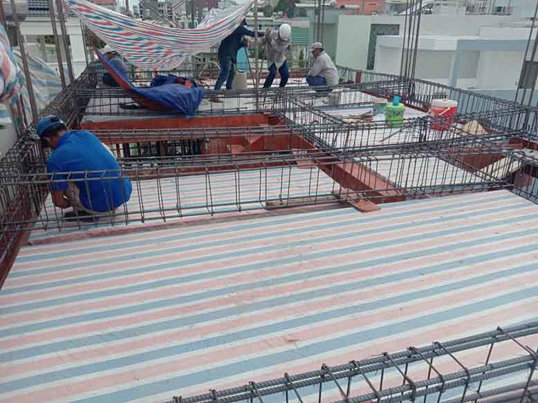 Hình ảnh thực tế thi công nhà phố tân cổ điển