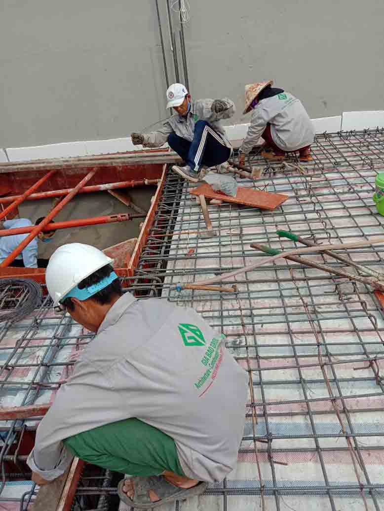Hình ảnh thực tế thi công nhà phố tân cổ điển