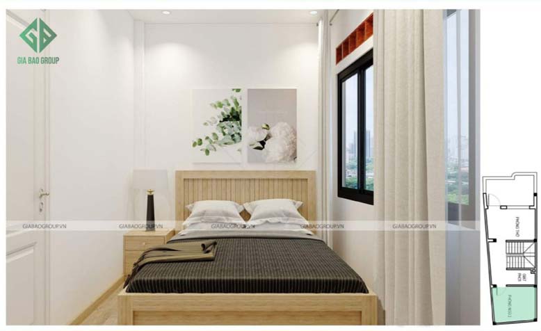 Thiết kế nội thất nhà phố đẹp - phòng ngủ 2