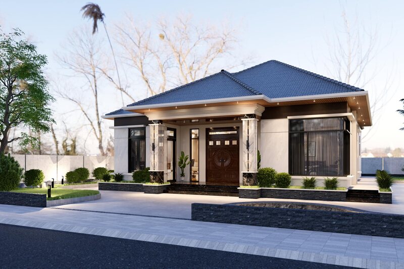 Kiến trúc tổng thể của thiết kế nhà cấp 4 đẹp