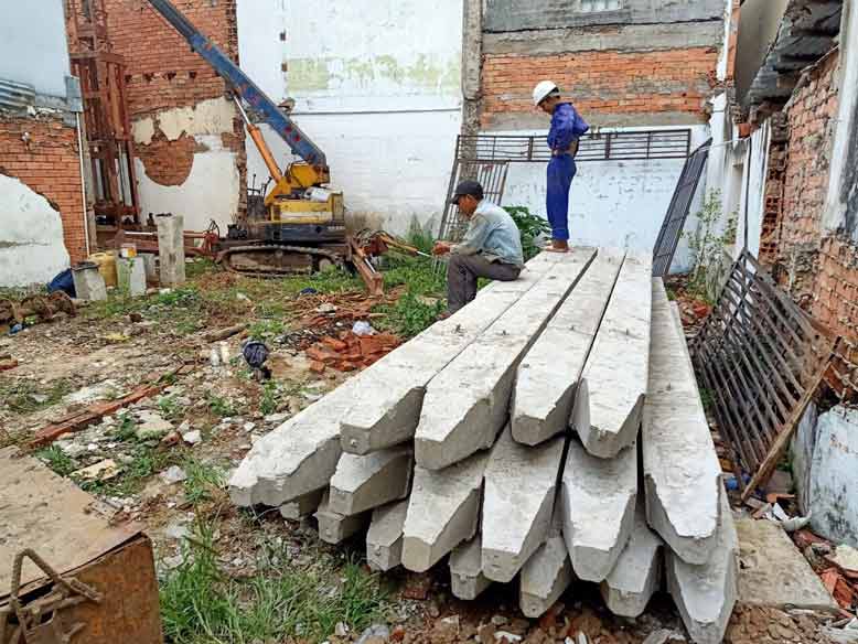 thi công thực tế thiết kế nhà ống