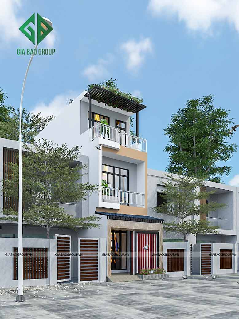 Thi công thiết kế nhà phố 3 tầng 4x10m hiện đại – chị Bích, Gò Vấp