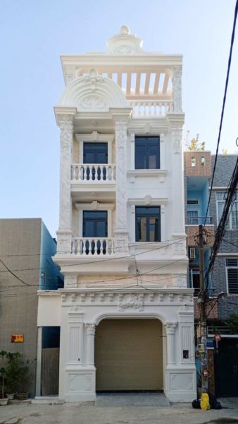 Hình ảnh thực tế thi công nhà phố tân cổ điển