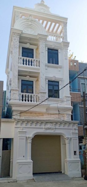 Hình ảnh thực tế thi công nhà phố tân cổ điển