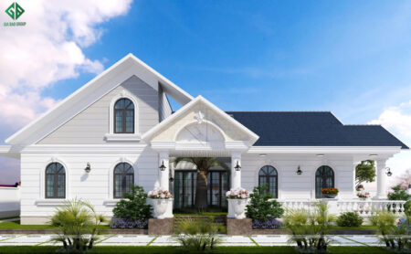 Mẫu Biệt Thự Một Trệt Mái Ngói Hiện Đại BT 24