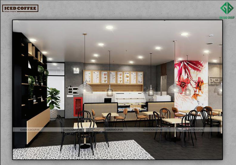 Lối kiến trúc hiện đại của chuỗi Cafe Iced Coffee
