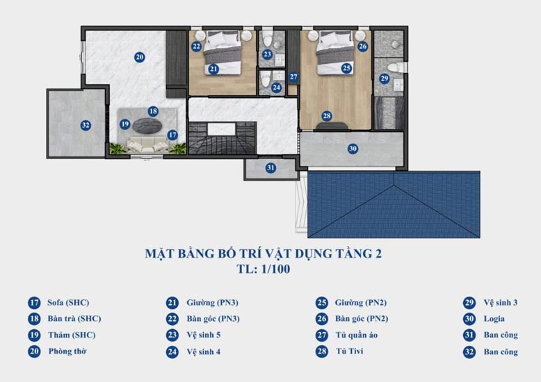 Bản vẽ mặt bằng tầng trệt của biệt thự mái ngôi hiện đại 2 tầng