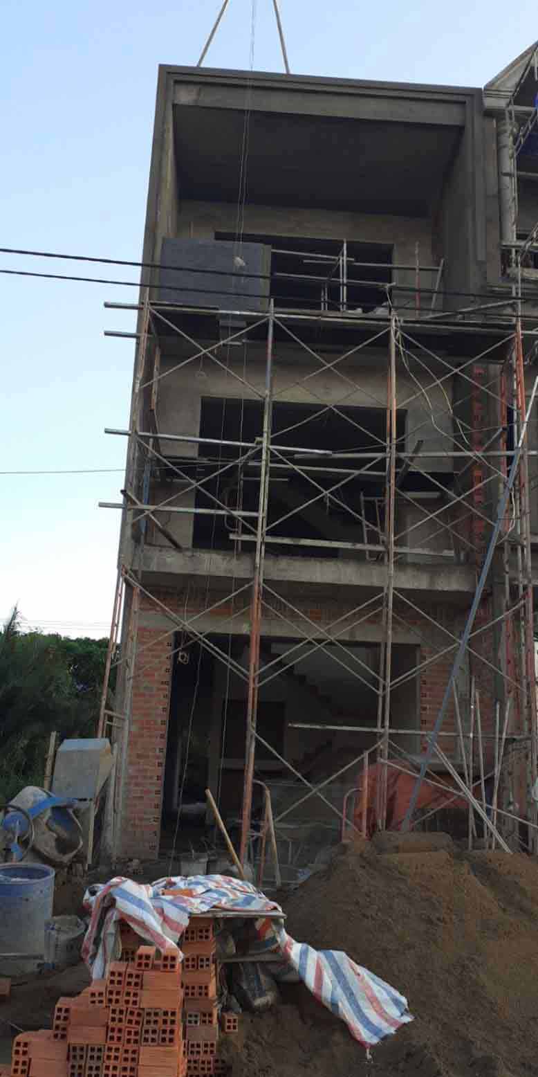 Thi công thực tế mẫu nhà phố 3 tầng hiện đại