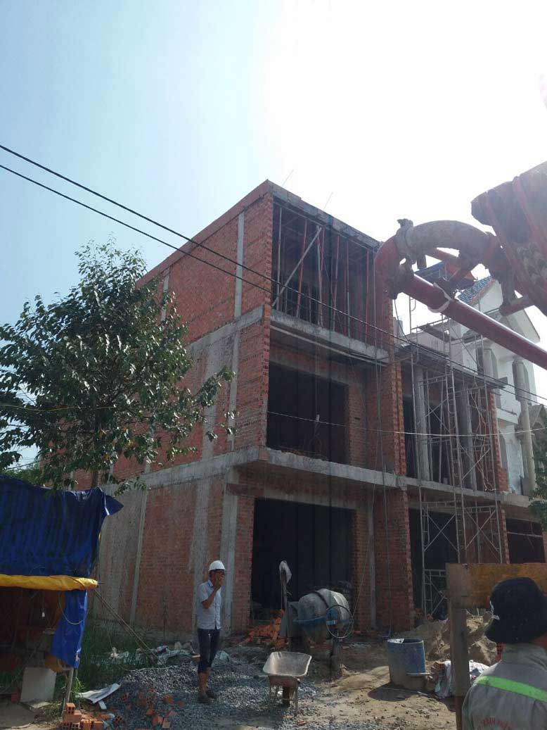 Hình ảnh thực tế của công trình thi công nhà phố 3 tầng hiện đại