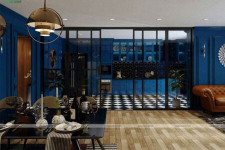 Mẫu thiết kế nội thất căn hộ tân cổ điển – chị Linh, chung cư  Sunrise City , Quận 7