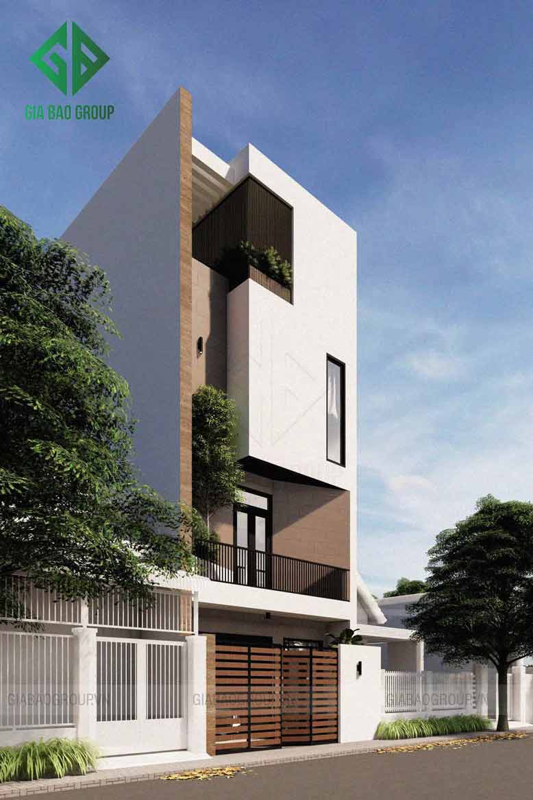 Góc nghiêng mẫu nhà phố 1 trệt 3 lầu