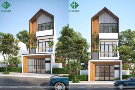 Nhà phố 3 tầng đẹp, kiểu dáng hiện đại, thanh thoát tại Đà Nẵng