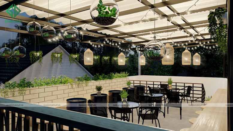 Thiết kế quán cafe đẹp tiết kiệm chi phí