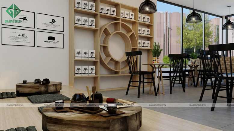 Thiết kế quán cafe đẹp với nội thất đơn giản