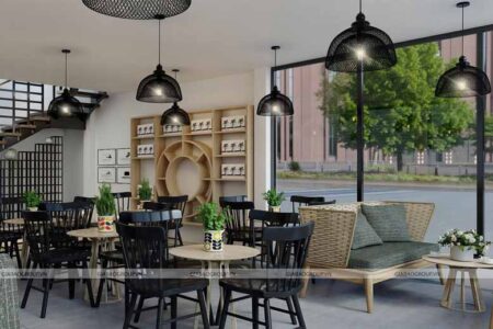 Thiết kế quán cafe đẹp, sang trọng tại Trung Nguyên Coffee, Thủ Đức
