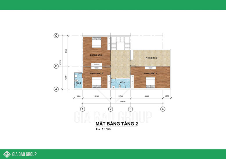 Thiết kế biệt thự hiện đại đẹp với mặt bằng tầng 2 thoáng đãng tiện nghi