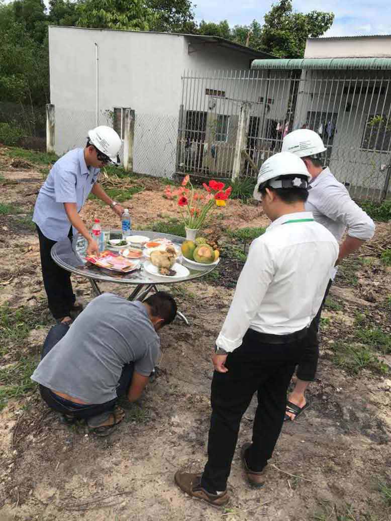 Nghi thức trước khi thi công trọn gói biệt thự nhà vườn