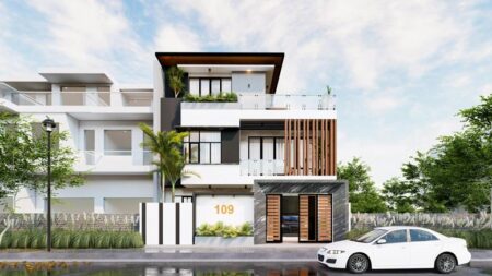Nhà phố 3 tầng với thiết kế hiện đại, độc đáo của gia đình anh Lắm, Củ Chi