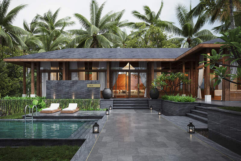 Mẫu biệt thự 1 tầng với 3 phòng ngủ là một sự kết hợp tuyệt vời giữa không gian sống thoải mái và tiện nghi hiện đại