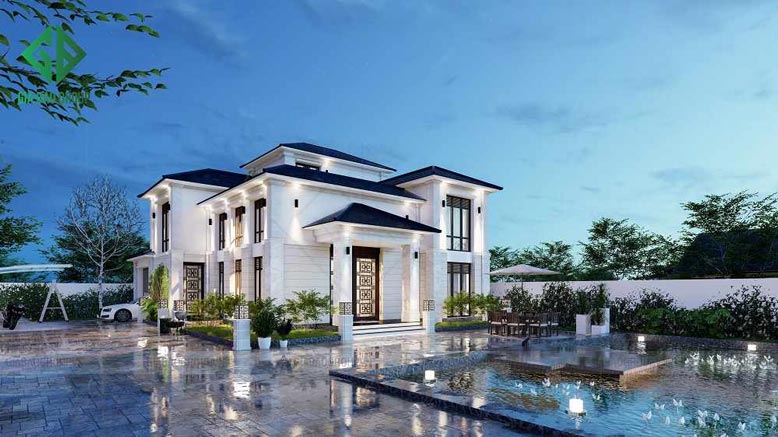 Các gam màu được phối hợp hài hòa, tạo nên một công trình hoàn hảo