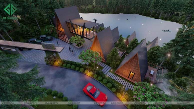 Homestay được thiết kế với gam màu hài hòa và ấn tượng