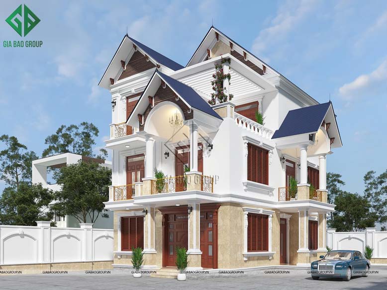 Thiết kế kiến trúc nhà phố mái Thái