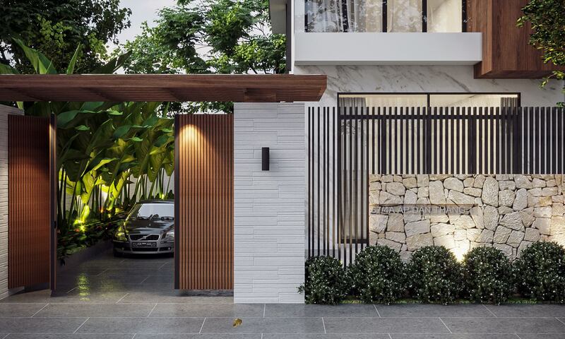 Cổng biệt thự là một thiết kế kiến trúc nằm ở điểm ra vào của một biệt thự