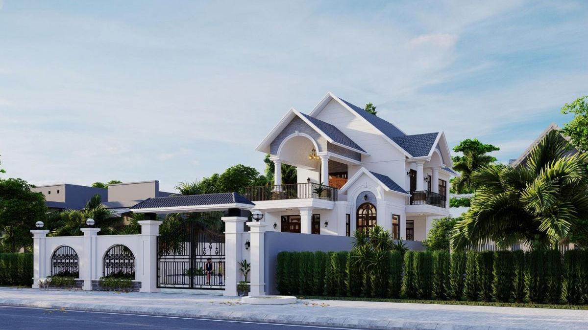 Nên chọn vị trí đặt cổng tránh xung sát với ngoại hình