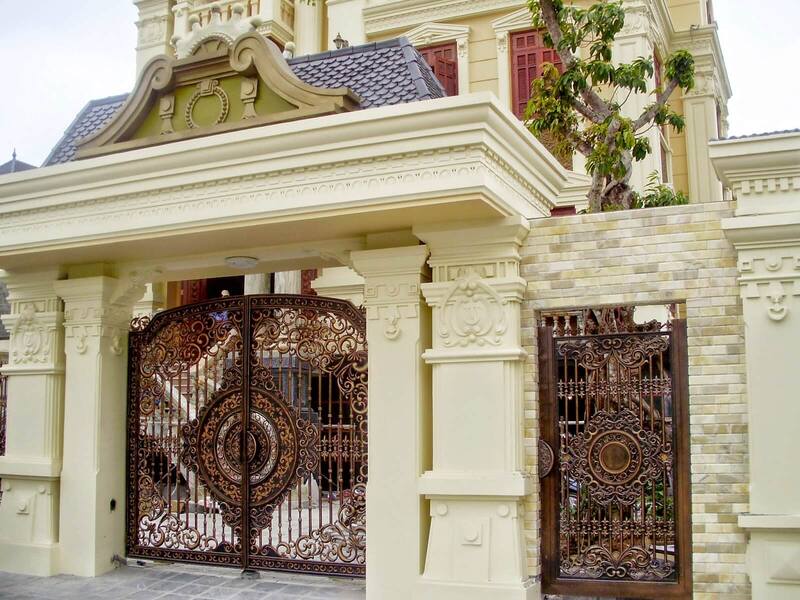 Sử dụng màu tương đồng với gam màu của biệt thự để tạo nên sự cân đối