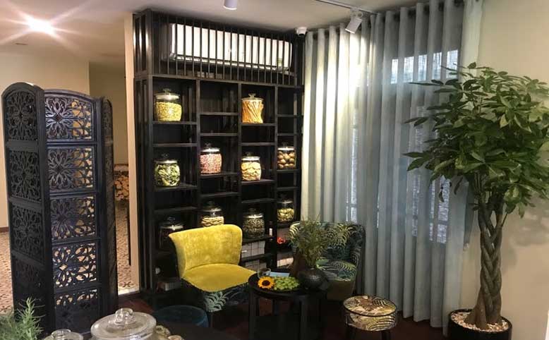 Sự kết hợp hài hoà giữa các chất liệu tạo nên nội thất spa hoàn hảo ấn tượng