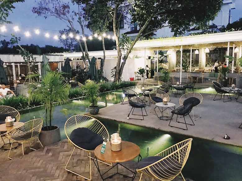 Khu ốc đảo ấn tượng và thu hút của quán cafe sân vườn đẹp