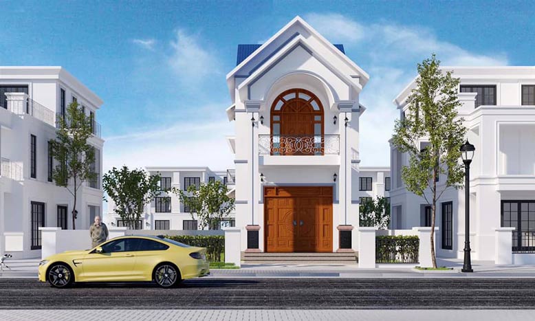 Nhà phố mái Thái 2 tầng sang trọng