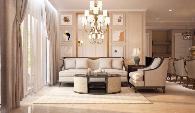 Mẫu nội thất tân cổ điển đẹp đầy cá tính, lịch lãm