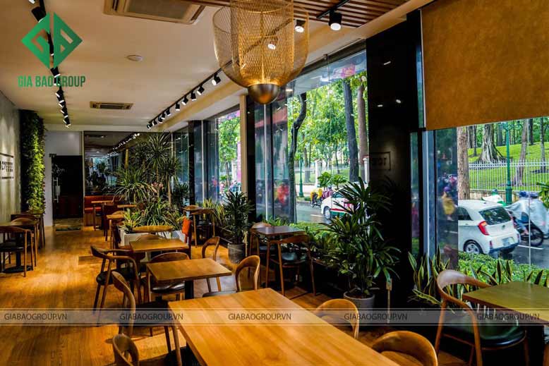 Thiết kế quán cafe đơn giản sang trọng