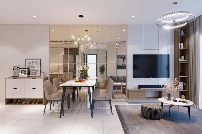 Phòng khách trong căn hộ Vinhome quận 9