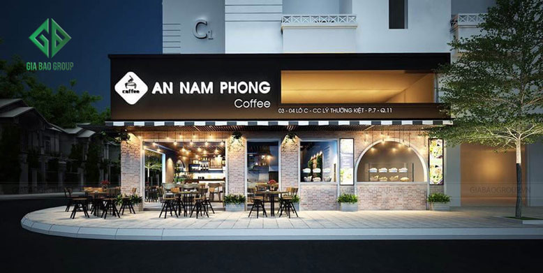 Thiết kế quán cafe Nam Phong phong cách châu Âu tinh tế