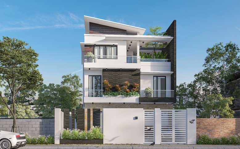 Thiết kế nhà với diện tích rộng mang hơi thở của nét đẹp hiện đại