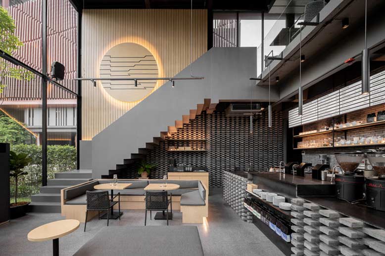 Thiết kế quán cafe theo phong cách hiện đại