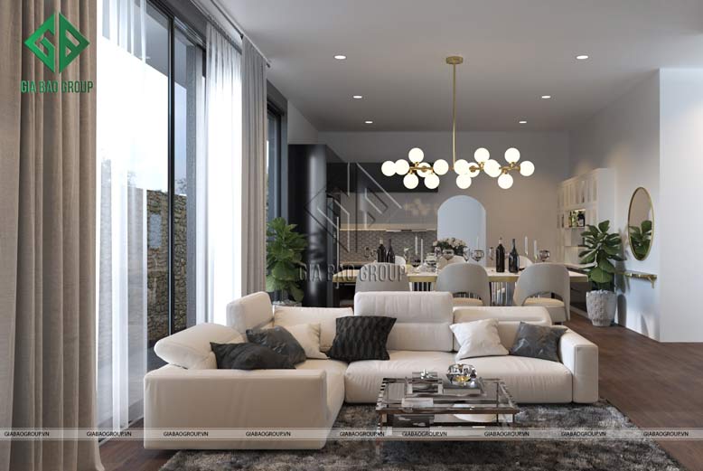 Thi công nội thất biệt thự với phong cách hiện đại