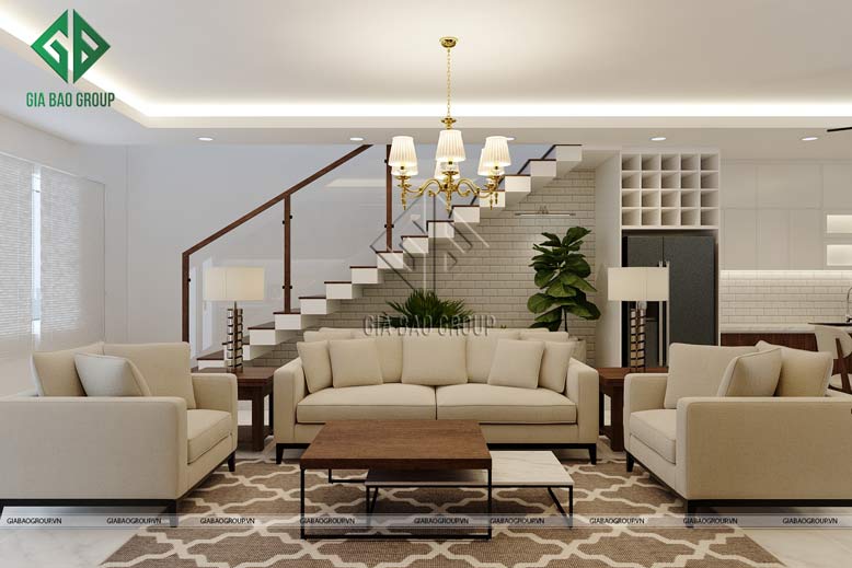 Thiết kế thi công nội thất biệt thự trầm ấm